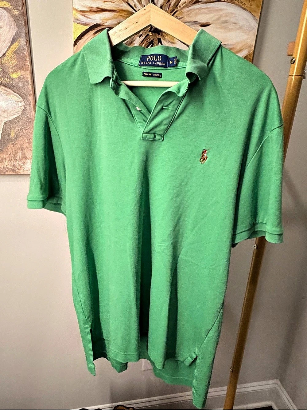 Polo Ralph Lauren Soft Touch Polo Green Cotton Polo Size Medium